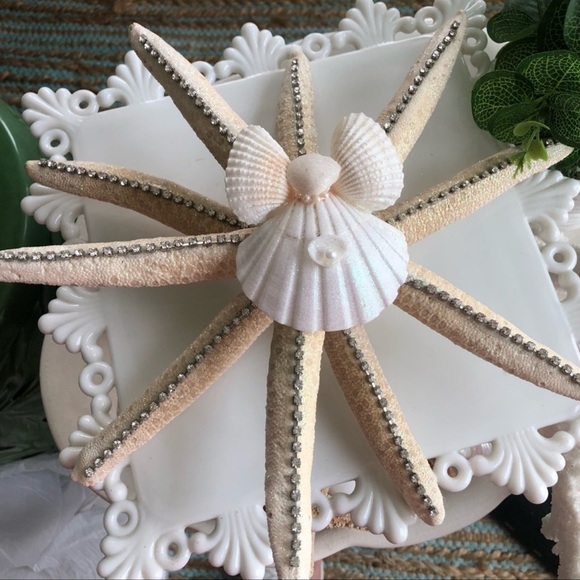NEW! Angel Natural Starfish Christmas Tree Star Topper Beach Christmas Coastal - Picture 1 of 6